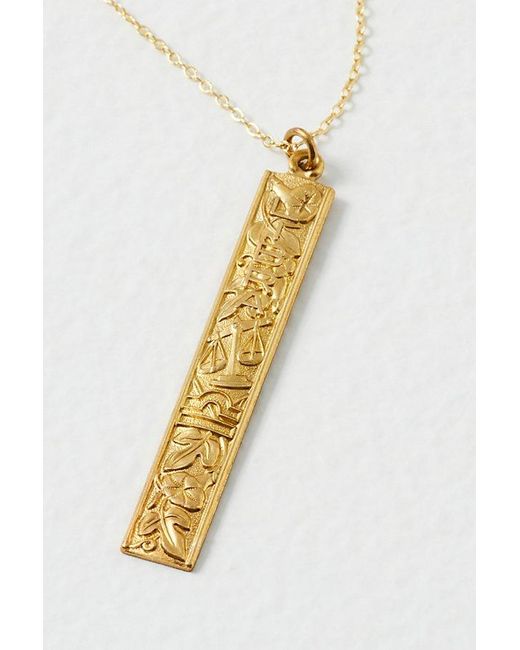 Free People Natural Jules Zodiac Necklace