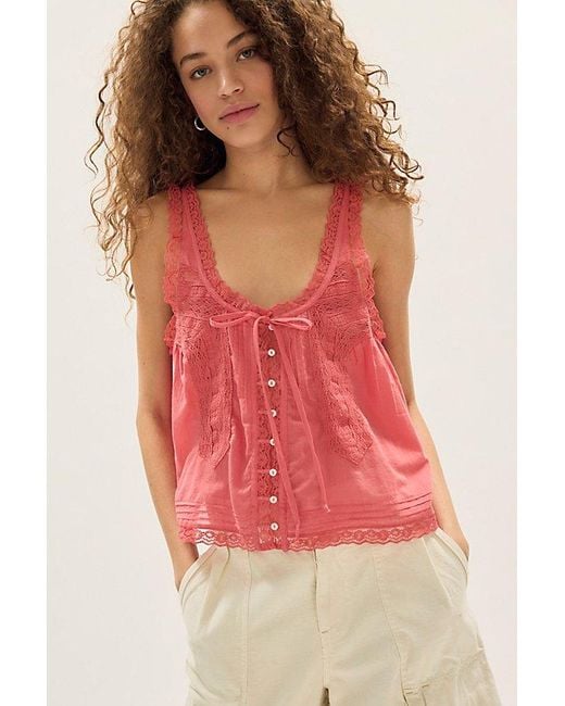 Free People Red Forevermore Tank Top