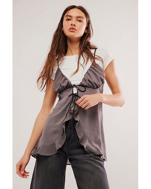 Free People Gray Fly With Me Tunic