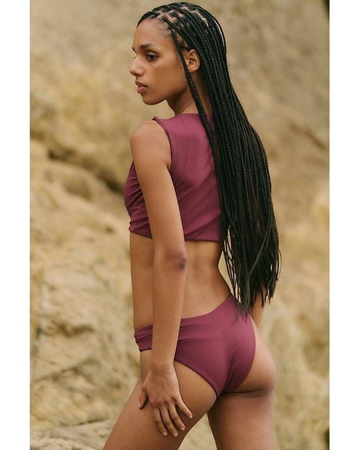 Aila Blue Brown Tartare Bikini Bottoms