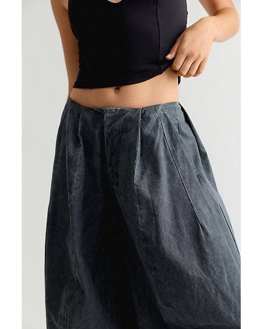 Free People Blue Concrete Solid Trousers