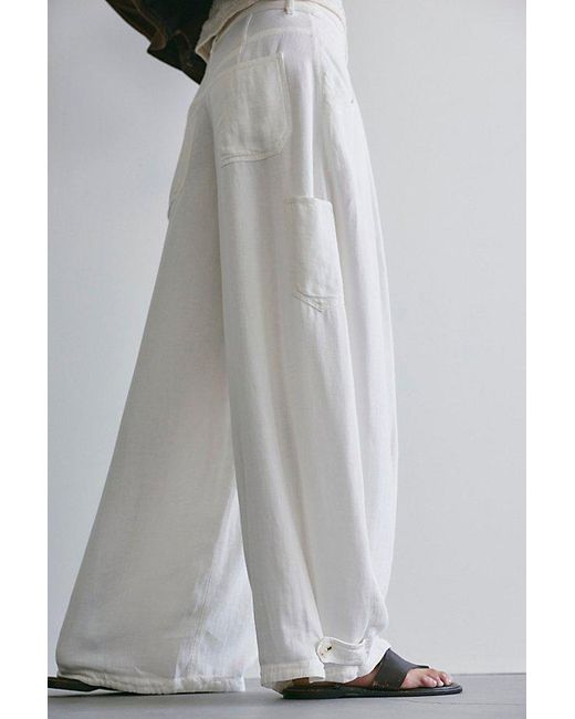 Free People Multicolor About It Baggy Linen Trousers