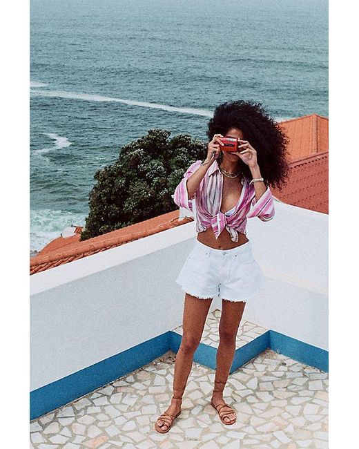 Free People Natural Sparks Fly Shorts