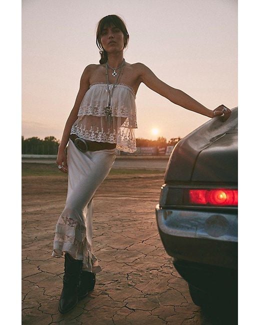Free People White Love You So Lace Tube Top