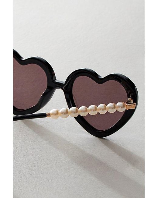 Lele Sadoughi Multicolor Sweetheart Sunglasses At Free People In Jet