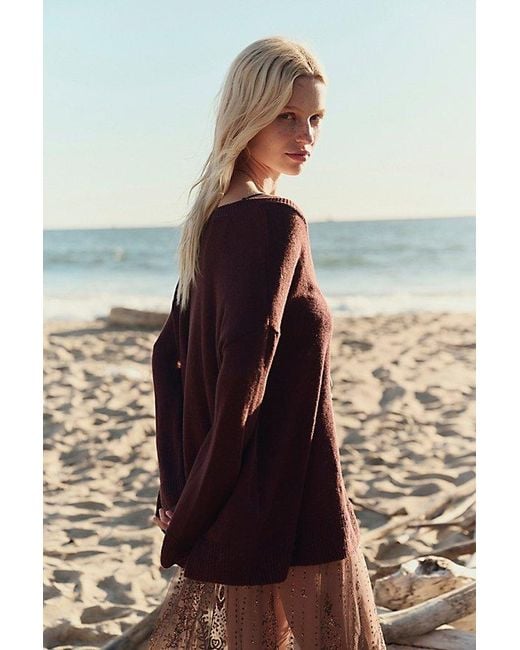 free-est Orange Isadora Reversible Sweater Tunic By