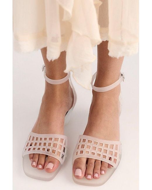 FP Vegan Collection Blue Pinwheel Jelly Heels By