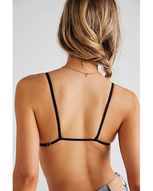 Free People Natural Barely There Triangle Bralette