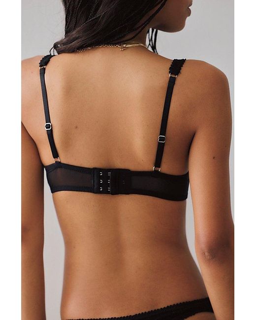 Free People Black Full Bloom Cotton Eyelet Underwire Bra