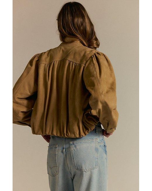 Free People Natural Nimbus Suede Jacket
