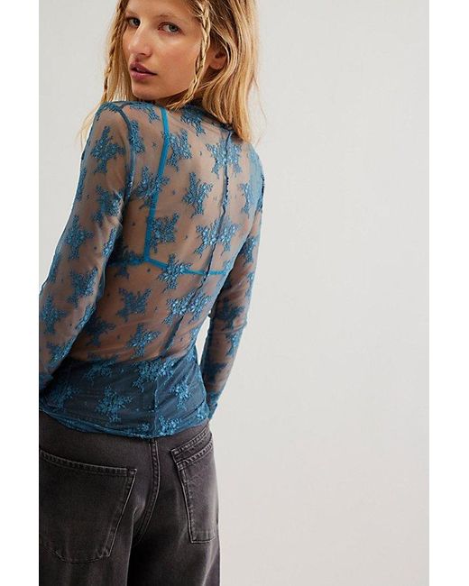 Free People Blue Lady Lux Layering Top