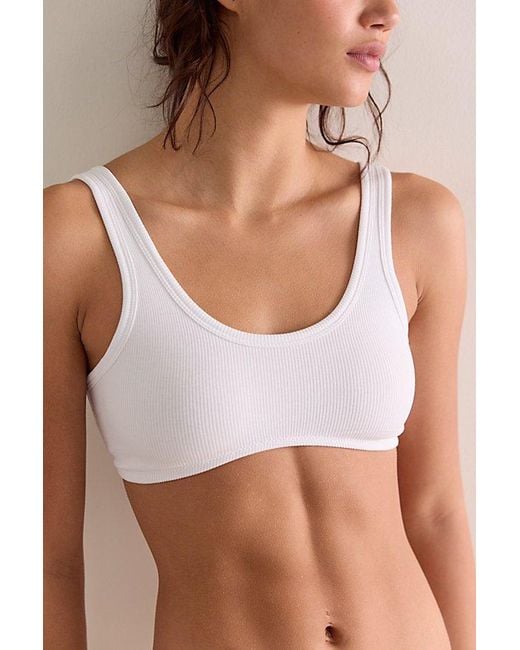 Nudea Brown The Organic Cotton Dip Front Bralette