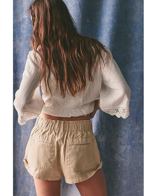 Free People Brown Waimea Slouchy Shorts