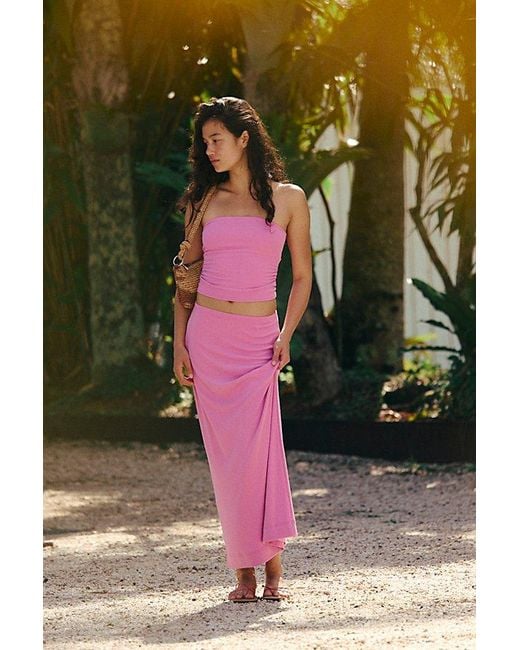 Free People Pink Good Feels Tube Set