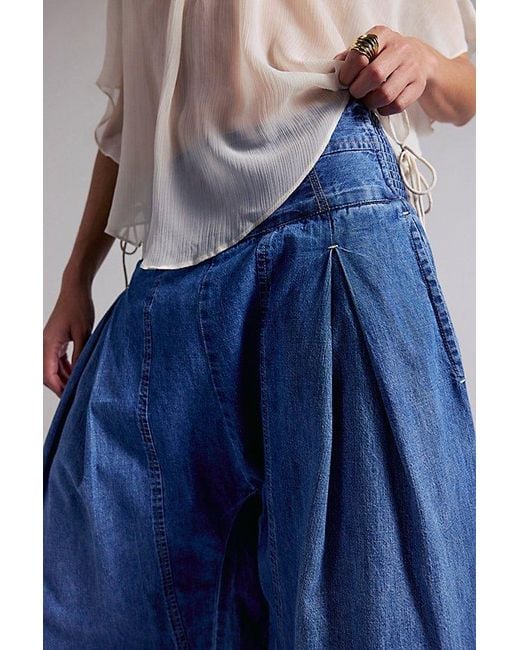 Free People Blue Valencia Harem Jean