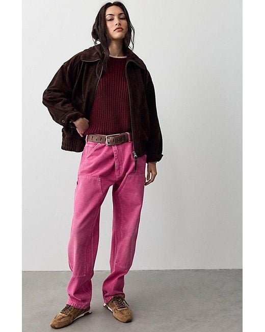 Free People Red Low Tide Knit Pullover