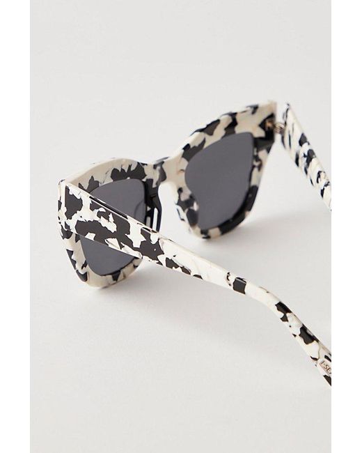 Free People Black Decker Cat Eye Polarized Sunglasses At In Cookies And Cream