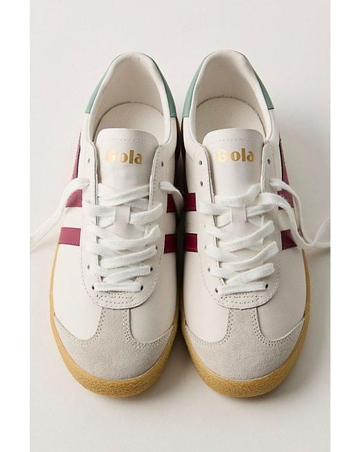 Gola Natural Medallist Leather Sneakers