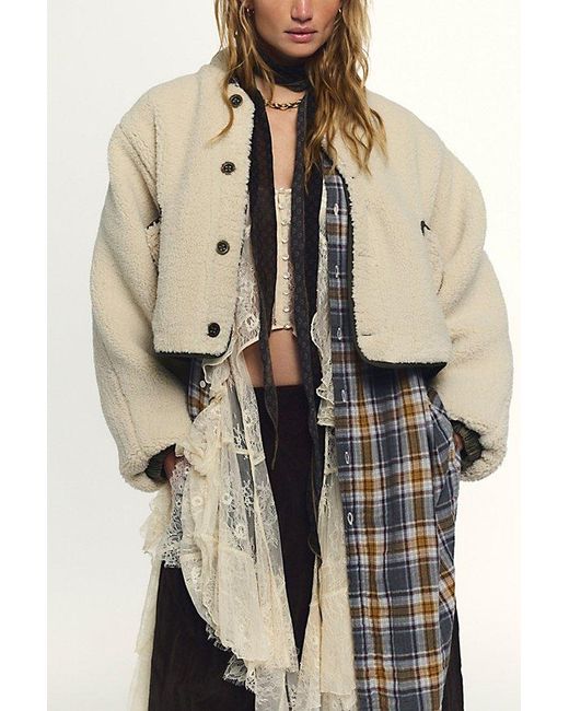 Free People Multicolor Hawthorne Reversible Cocoon Jacket