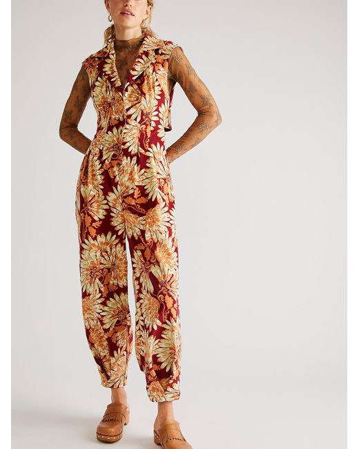 Free People Corduroy Shasta Printed Cord One Piece Lyst