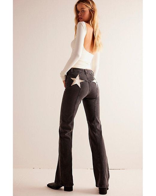 Free People Black We The Free Firecracker Flare Jeans