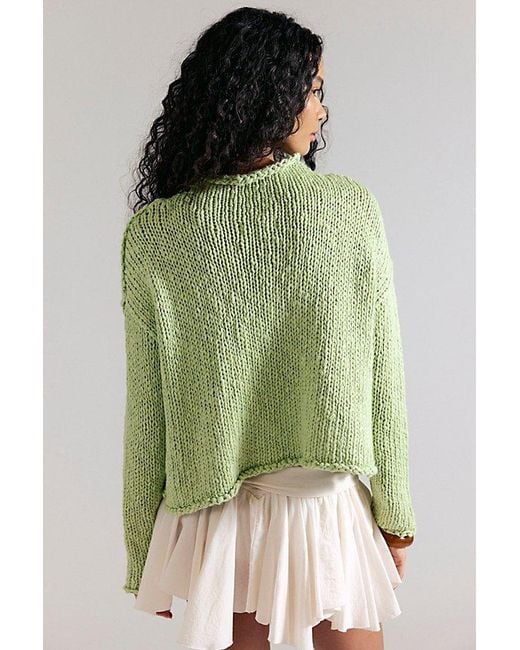 Free People Green Opal Rollneck Knit Jumper