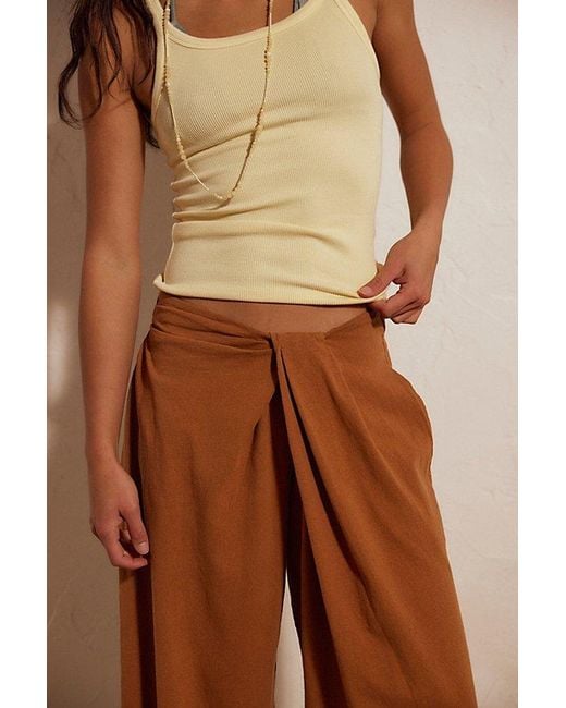 free-est Brown Sarong Pants By