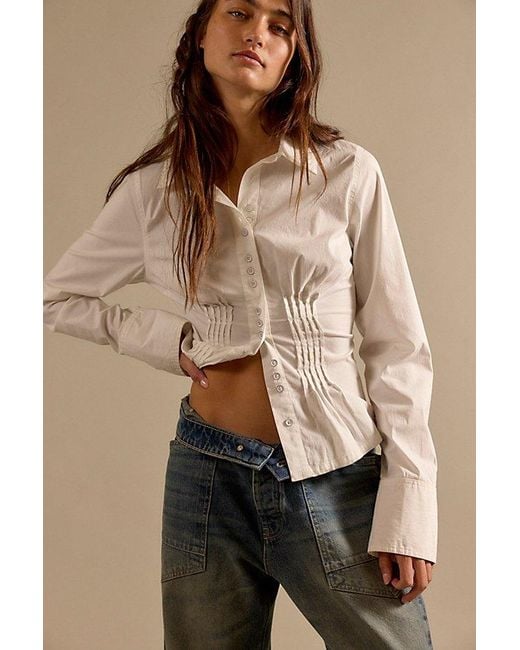 Free People Natural Minimalist Moxie Barrel Jeans