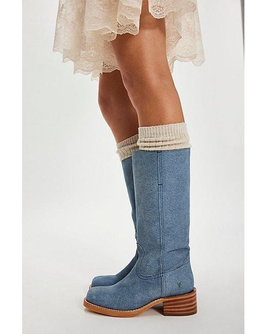 Frye Blue Campus 14L Denim Boots