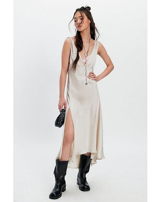 Intimately By Free People Natural Show Business Midi Slip Dress By