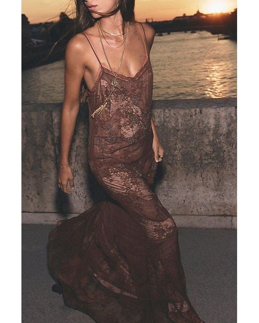 Free People Brown Julio Maxi Dress