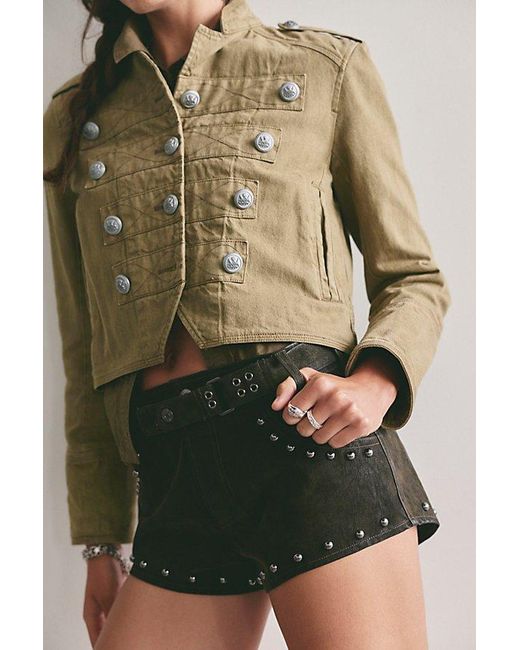 Free People Black We The Free The Cool Kid Suede Micro Shorts