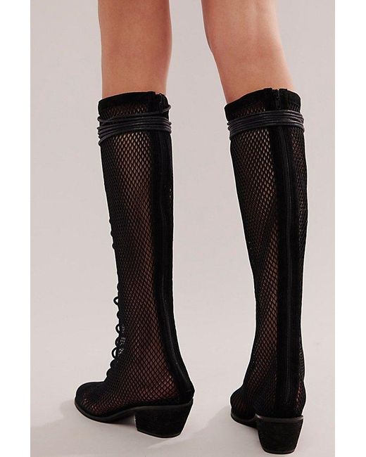Jeffrey Campbell Joe Mesh Lace up Boots in Brown Lyst UK