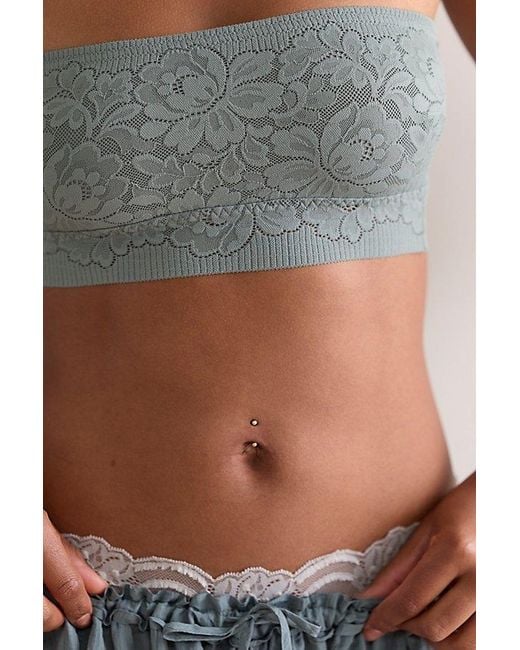Intimately By Free People Gray Smooth Talking Lace Bandeau By