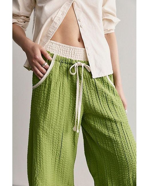 Free People Green Riptide Pull-On Arc Pants