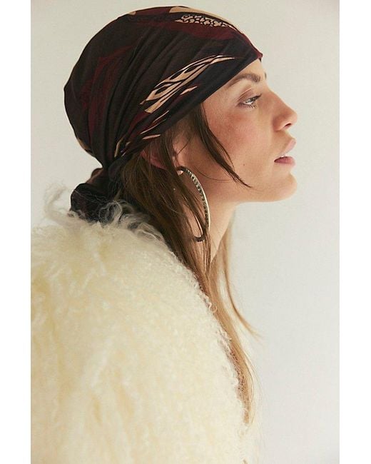 Free People Green So Silk Printed Bandana