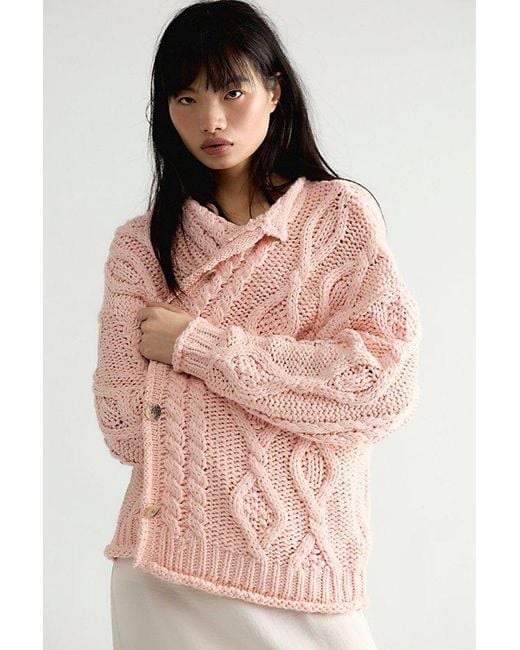 Free People Pink Opal Knit Cardi