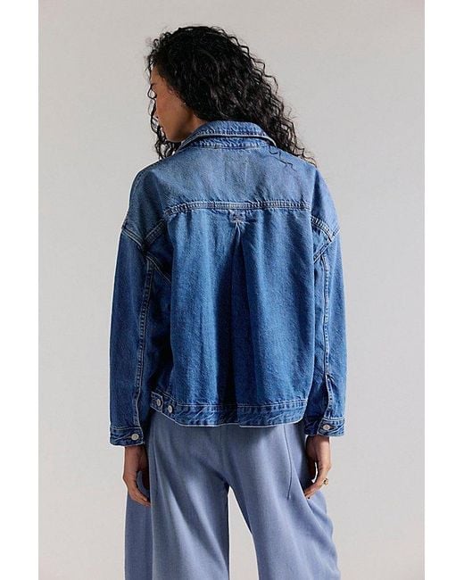 Free People Blue We The Free Opal Swing Denim Jacket