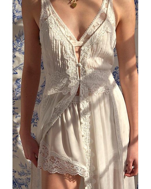 Free People Blue Snowbird Maxi Top