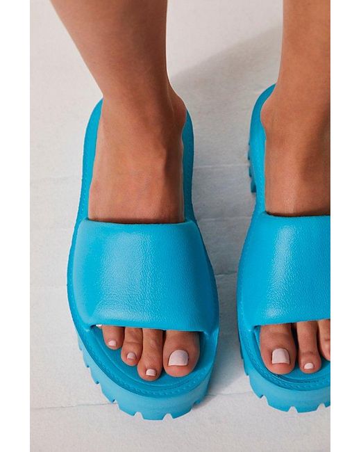 Jeffrey Campbell Green Bae Platform Slide Sandals