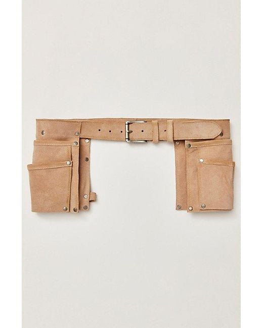 Free People Natural Crew Cargo Pocket Belt