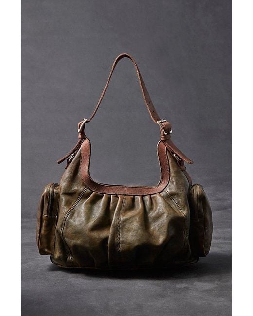Free People Brown Hattie Hardware Shoulder Bag