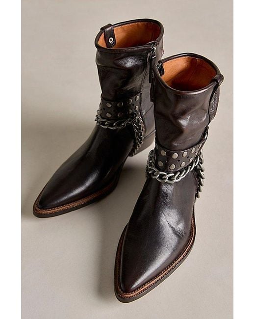 Free People Black Aiden Chain Boots