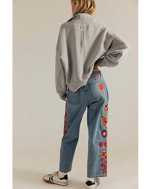 Free People ★ We The Free Willow Floral Embroidered Jeans FREE PEOPLE We The Free - Willow Floral Embroidered Jeans