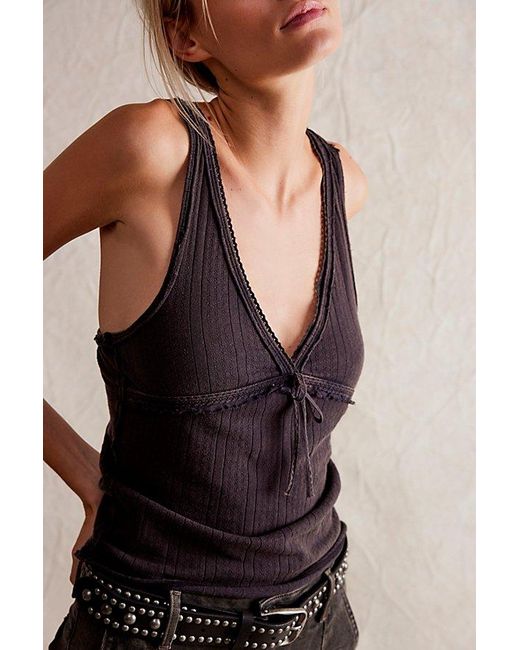 Free People Day One Tank Top At Free People In Black, Size: Xs
