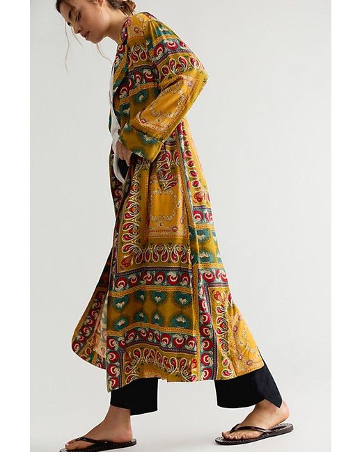Free People Multicolor Coco Printed Duster Jacket