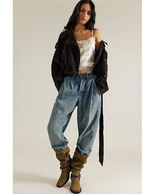 Free People Brown Denver Double Buckle Boots