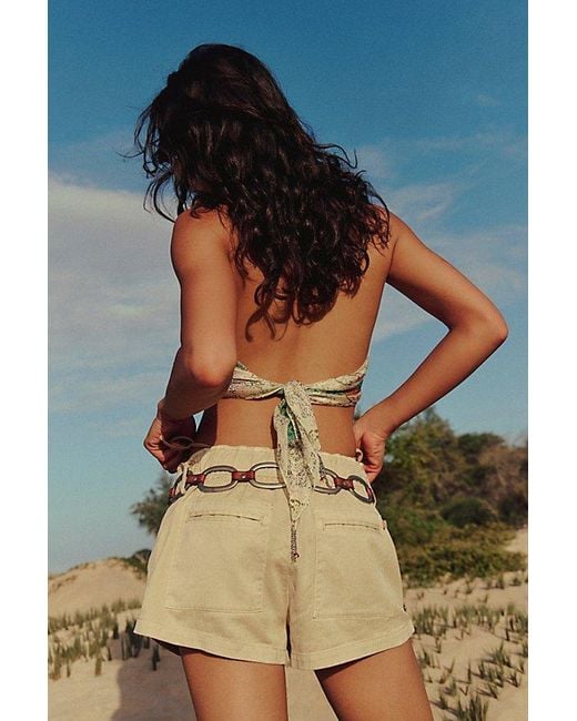 Free People Brown Waimea Slouchy Shorts