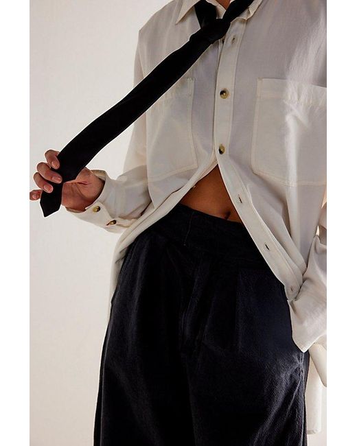 Free People Blue Cool Harbor Wide-leg Trousers