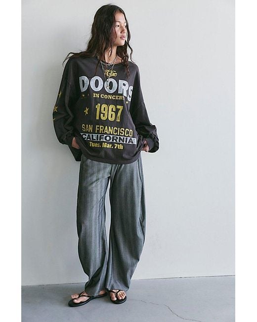 Daydreamer Gray The Doors Gig Poster Oversized Long Sleeve Tee
